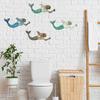 4 Pcs Wooden Mermaid Beach Wall Decor Rustic Nautical Swimming Mermaid