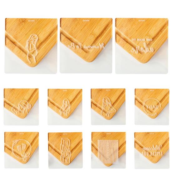 Cookie Cutter Non Stick Easy to Demold Plastic Gratitude Pregnant DIY Fondant Embosser Mold for Mother's Day