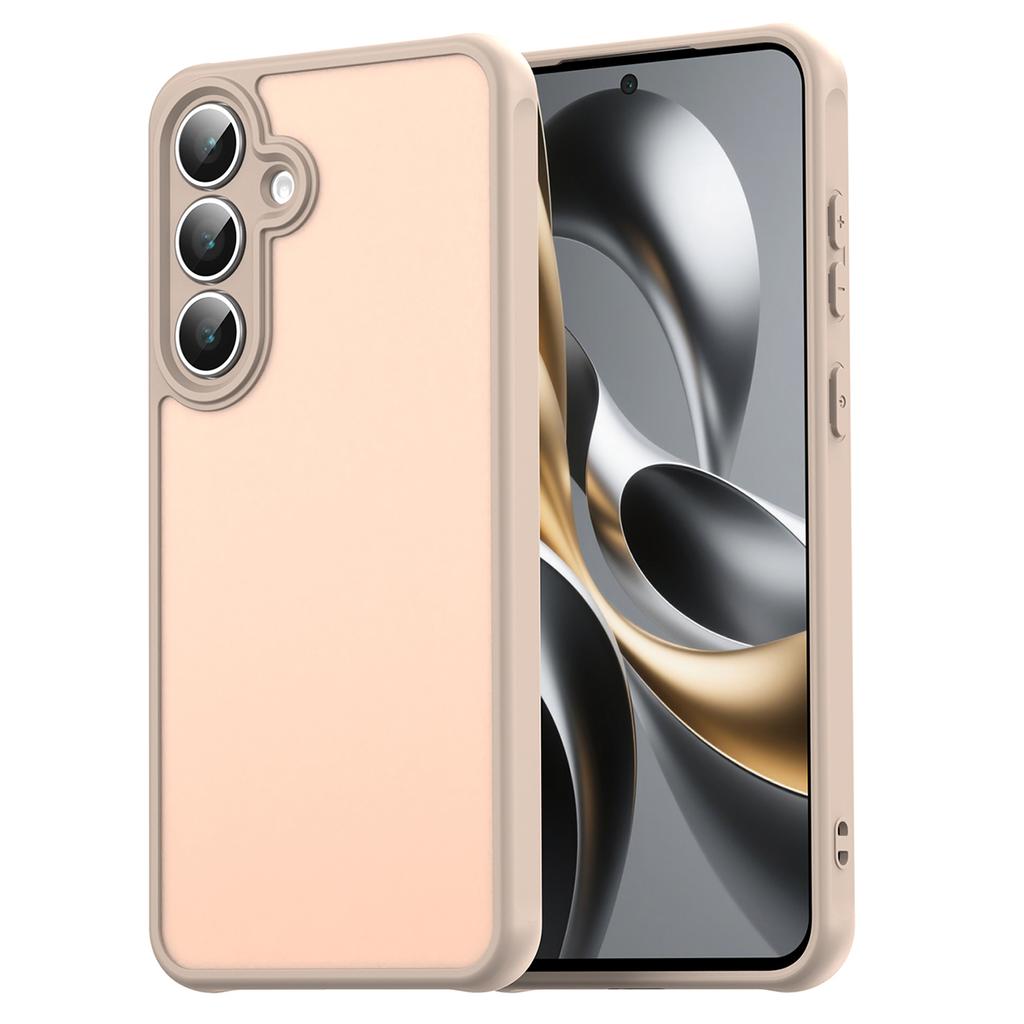 For Samsung Galaxy S25 FE Case Drop Proof Airbags Frosted Translucent PC + TPU Phone Back Cover