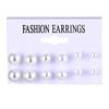 IF ME Korean Geometric Tassel Earring Set Simple Retro Leaf Heart Gold Earrings Jewelry Accessories