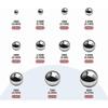510 Pcs Solid Precision Chrome Steel Bearing Ball Assortment Kit Combination 2mm-8mm Used in Bicycle