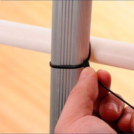 100 buc. Legături de cablu din nailon cu autoblocare, din plastic, curea de fixare.