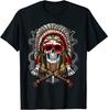 Native American Chief Skull Indian Headdress Design Gift Tee T-Shirt Unisex T-Shirt