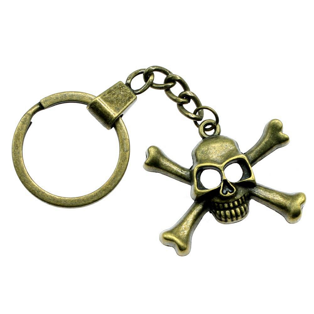 Gothic Floral Cross Keychain Religious Theme Pendant Key Ring 30mm Ring