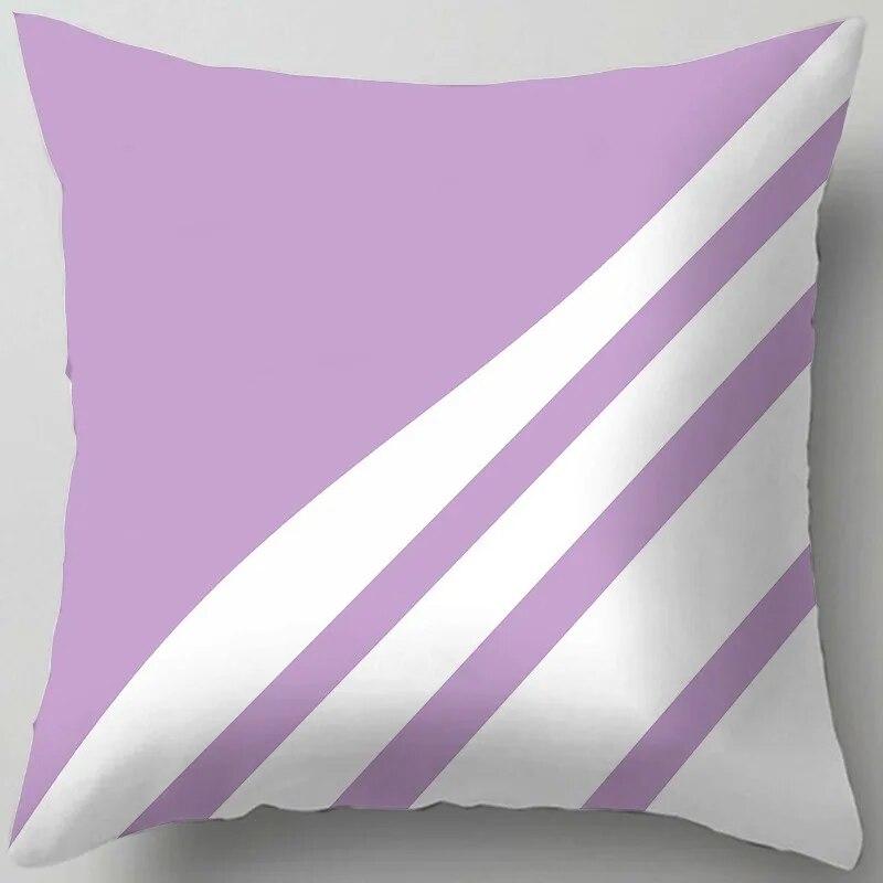 Noon Home Bedroom Decoration Rest Cushion Pillow Cover Geometric Light Luxury Digital Print Sofa Cushion Cover