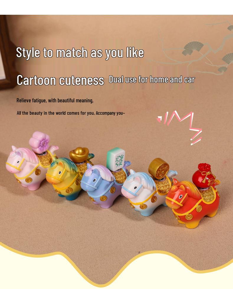 Little Pony Fufu Resin Figurine - Creative Car Console Decoration