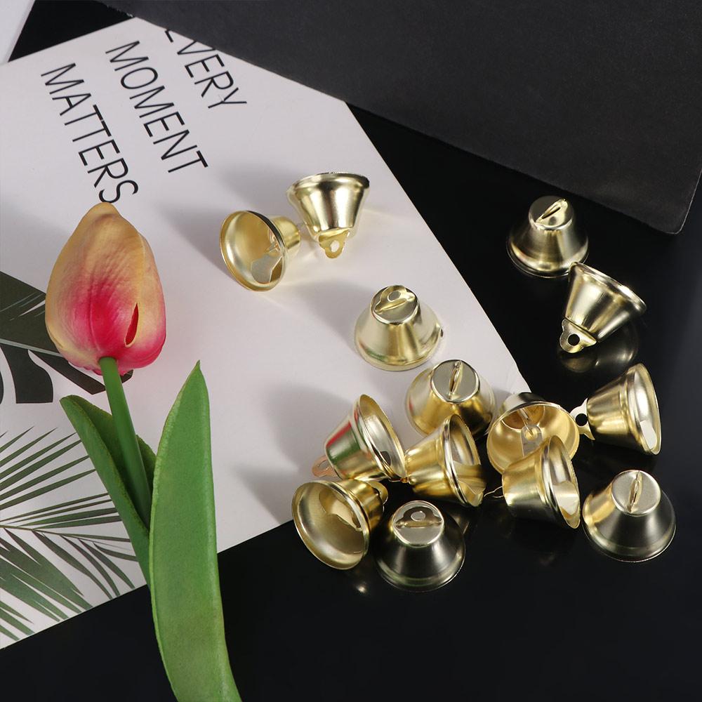 50pcs Jewelry Materials Jingle Bell DIY Crafts Small Horn Gingle Bell Gold Small Bell  Wedding