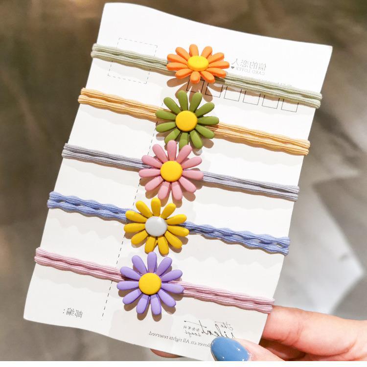 Korean Daisy Hair Scrunchie & Bracelet Dual-Use Accessory