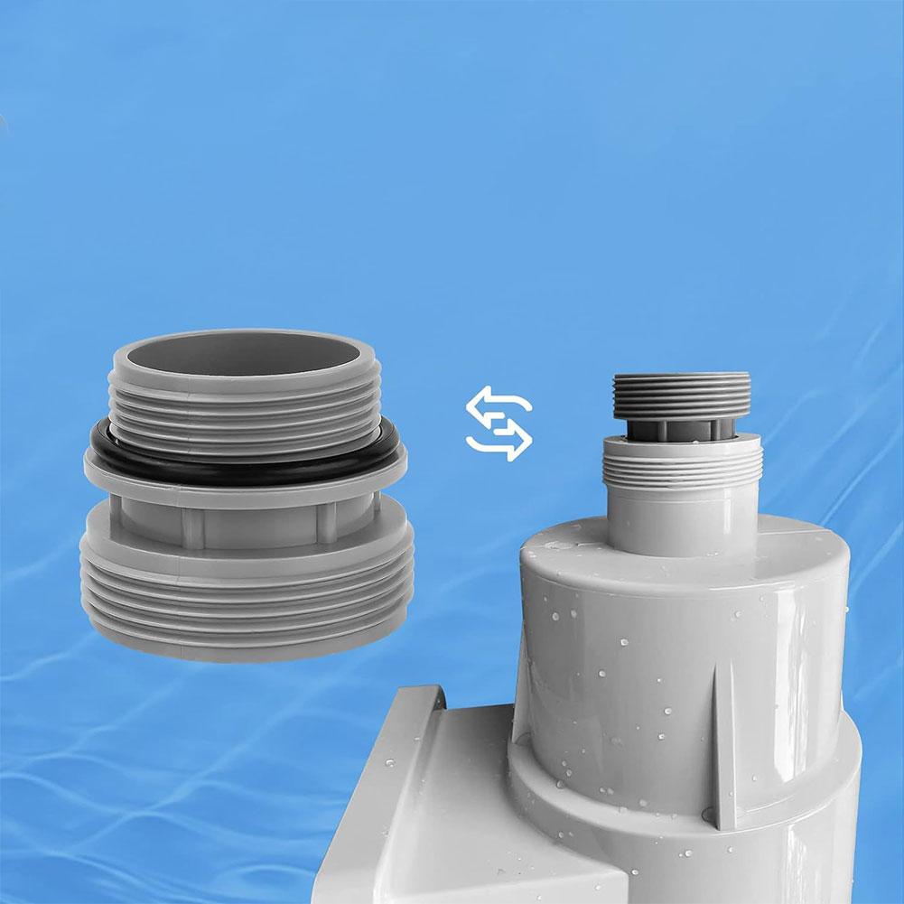4 Pack Pool Hose Conversion Adapters with Clamp Washer Pool Pump Adapter Pool Filter Pump Hose Adapter for Above Ground Pools
