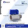 Compact Ball Valve with Double Male/Female Thread, Sizes 1/4", 3/8", 1/2", Pneumatic Polished Electroplated Switch Valve Accessory.