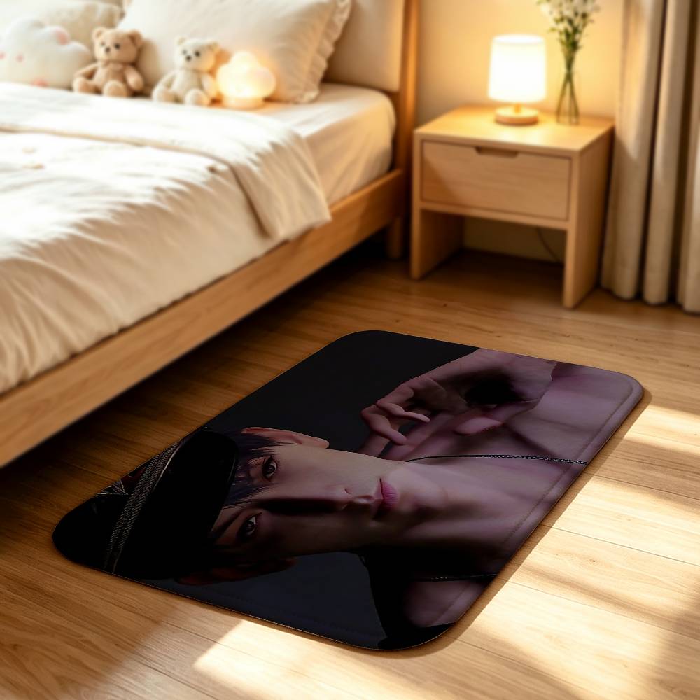 Caleb Xia Yizhou Love and Deepspace Anti‑Slip Floor Mat Short Plush Rug Carpet Soft Comfortable Machine Washable Home Decor