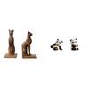 Cat And Panda Statues Decorative Figurines Bookends Book Shelf Holders Tabletop Ornament Resin