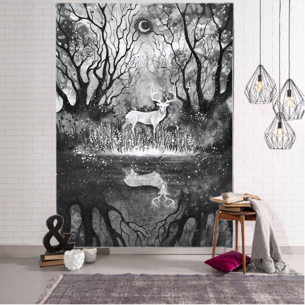 dark horror skeleton ghost background decoration tapestry curtain wall covering halloween