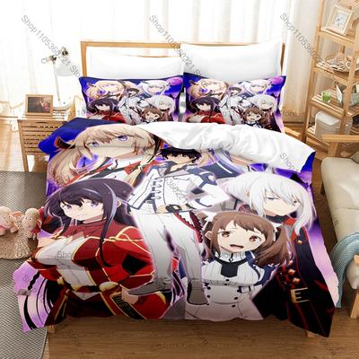 Magic Demon School Art Printed Bedding Kit 3PCS Duvet Cover & 2 Pillow Covers Breathable Soft Linens Otaku Bedroom Ornament