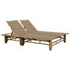 Day and Night - Day and Night Lounger with Cushions for 2 People Bamboo
