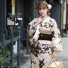 16 Patterns To Choose from Yukata Heko Obi Set Tokimeki Summer Love Yukata Heko Obi 2 Piece Set Beige Manju Chrysanthemum and White Small (11.