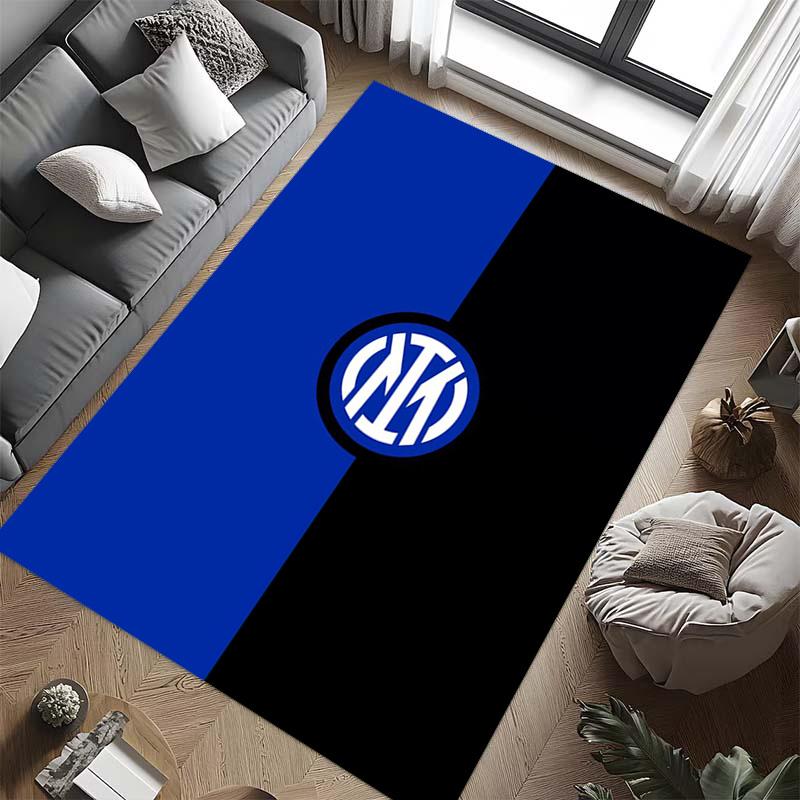 Inter Milan Emblem Dynamic Background Carpet Printing Living Room and Bedroom Mats Dormitory Decoration Protective Pad Art
