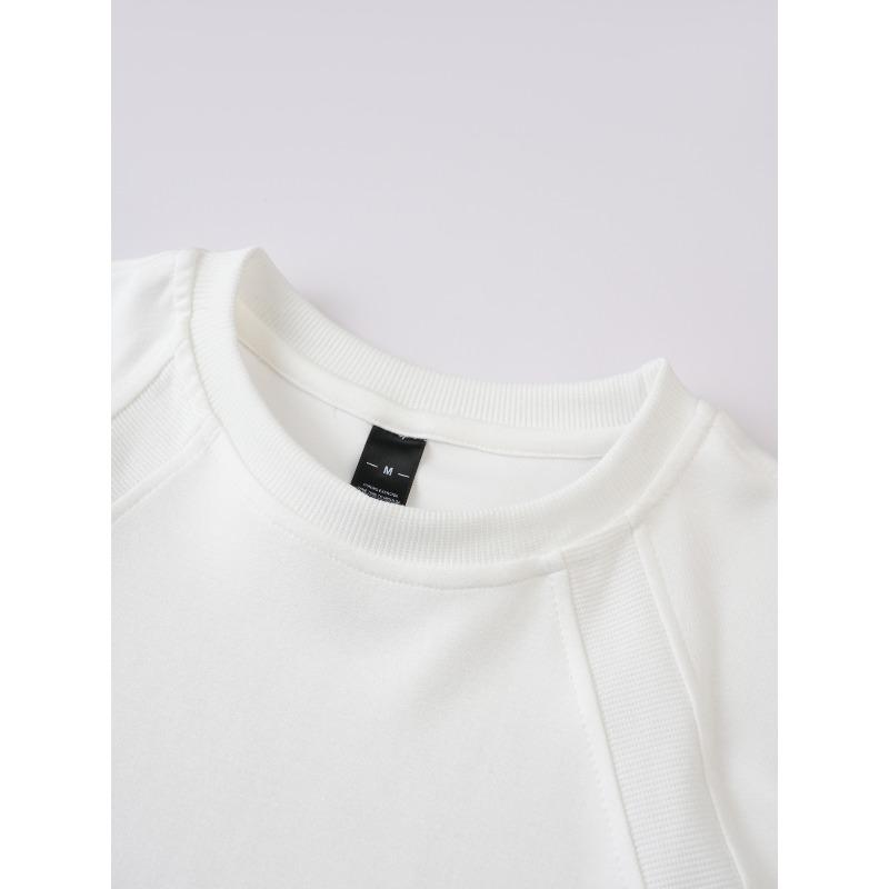 Herren locker farbblockiertes kurzärmeliges T-Shirt.