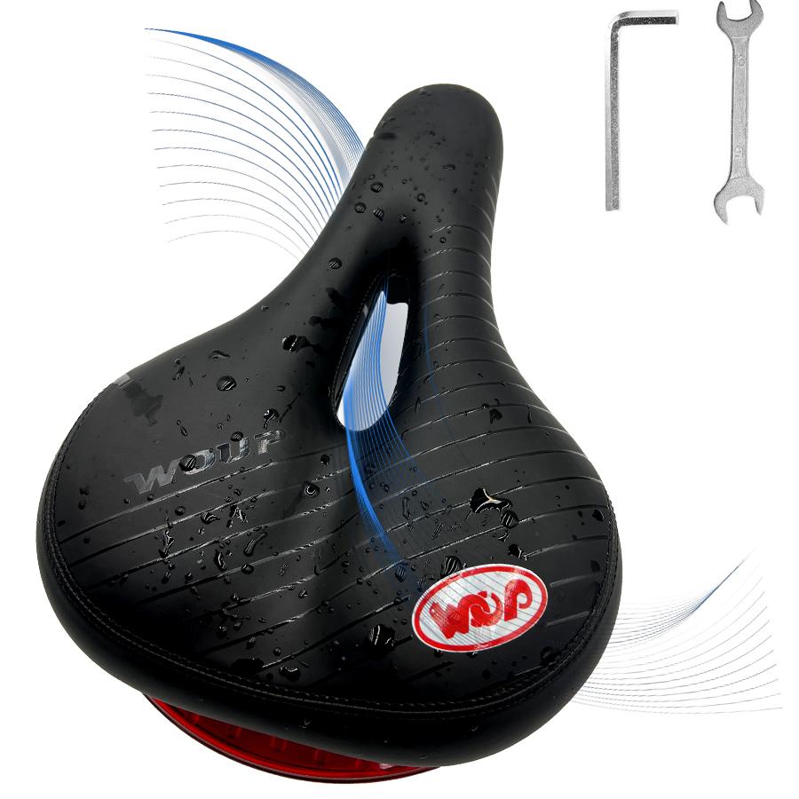 

Hollow Breathable Bicycle Saddle Men Women Mtb Road Bike Saddle Shock Absorbing Comfortable Big Butt Bike Seat Safety Warning