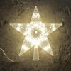 Shining Christmas Tree Top Star Five-pointed Star Christmas Tree Ornaments LED Stars  New Year
