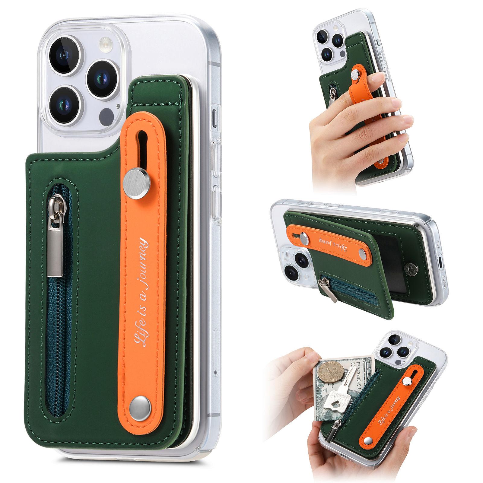 

Пластиковый чехол-кошелек на молнии с подставкой и держателем для карт для iPhone 16 15 14 11 Pro Max XS XR 7 8 Plus 13 12 Mini iPhone 16 Pro Max