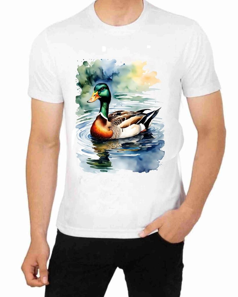 Mallard Duck Wetland Art T-Shirt for Men Apparel