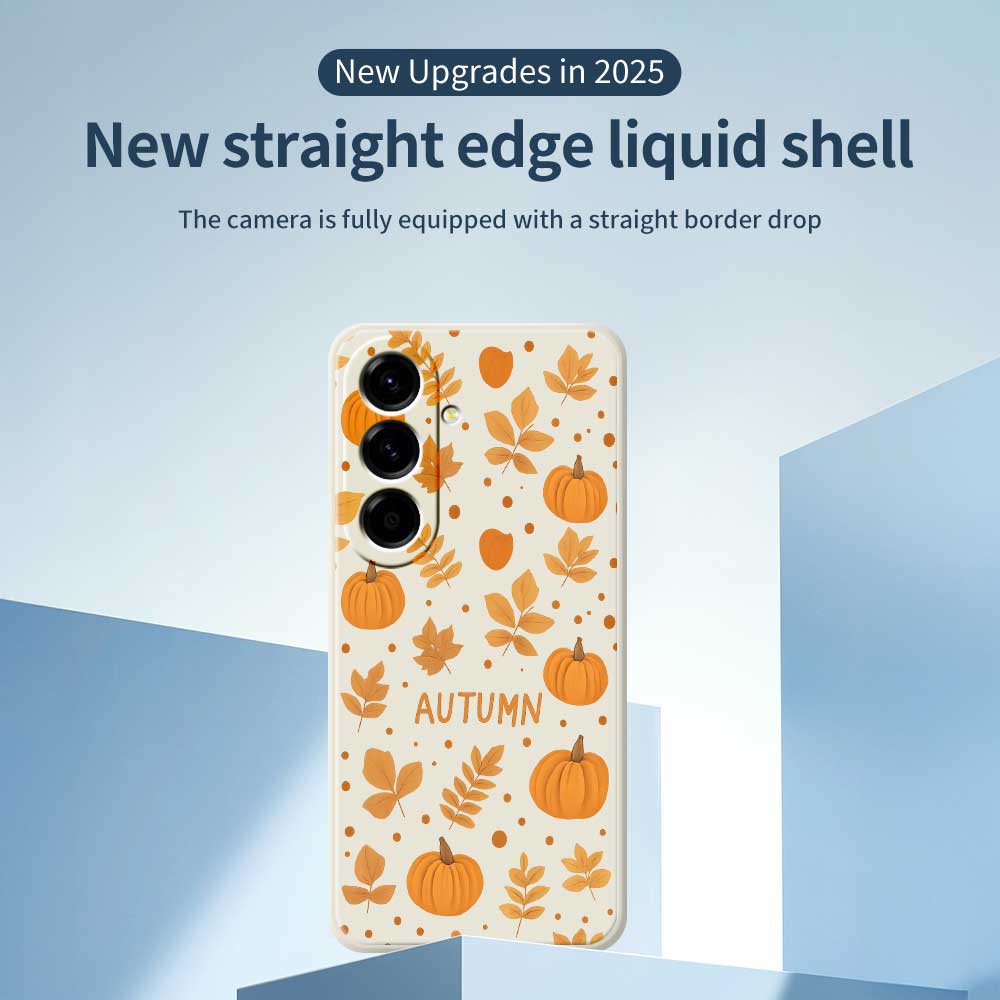 For Samsung Galaxy A56 5G Case Autumn Theme Pattern Printing Straight Edge TPU Phone Back Cover