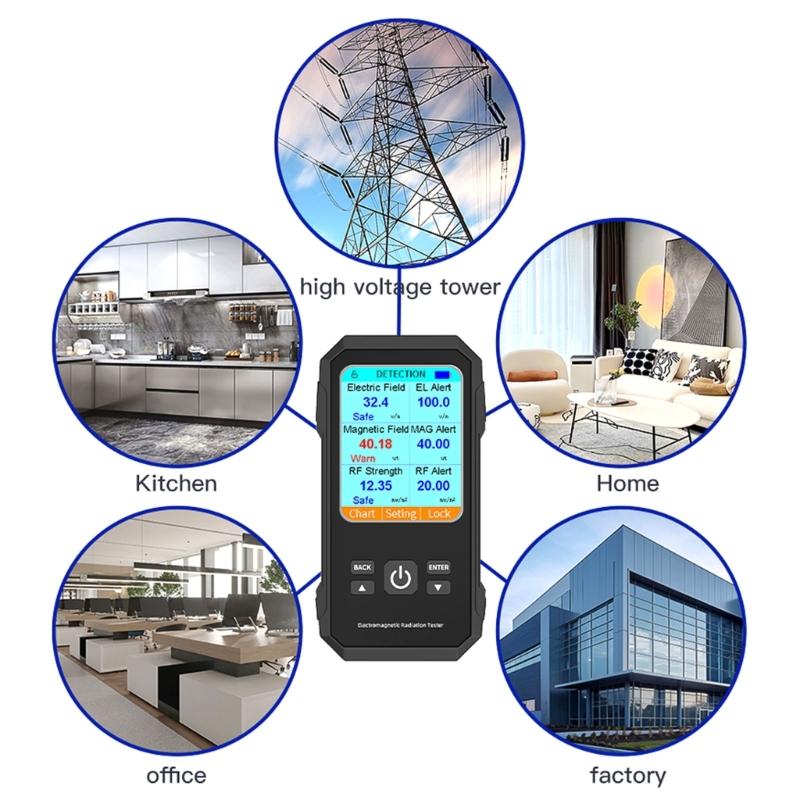 Digital Electromagnetic Field Radiation Detector ,5G Cell Tower, Signal Detector, for Home Offices