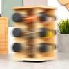 Rotating Spice Rack Containers Spice Rack Kitchen Shelf Bamboo