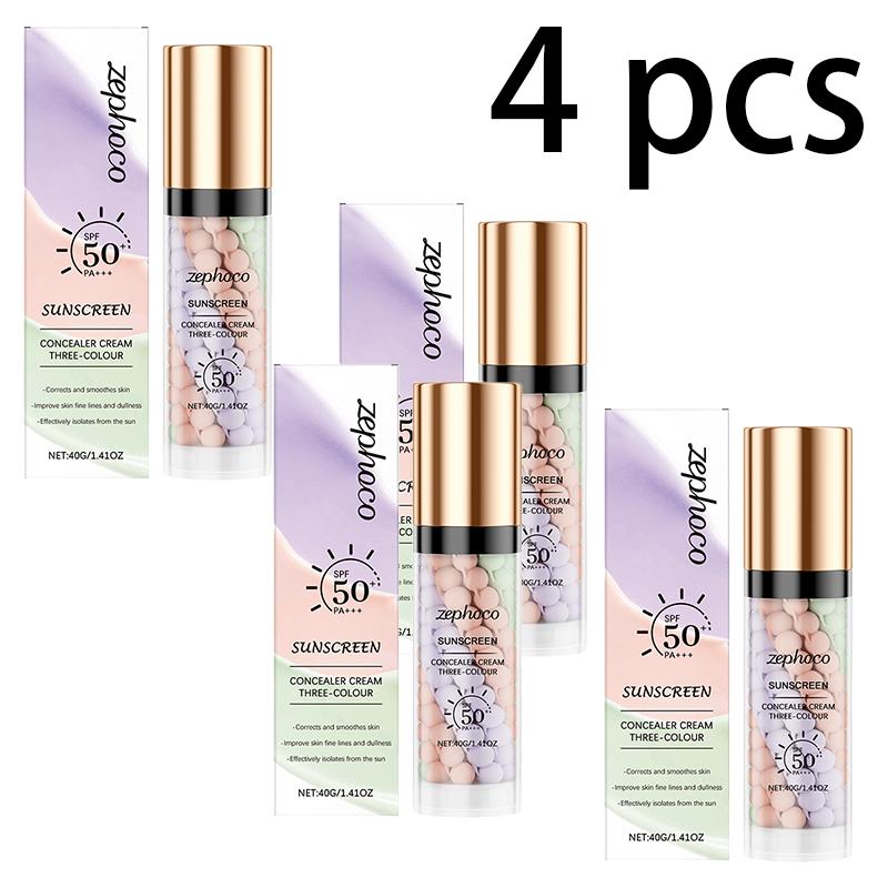 Tříbarevný duhový ochranný bariérový krém korektor bariérový krém rozjasňující hydratační sjednocující pleť fixační ochranný krém