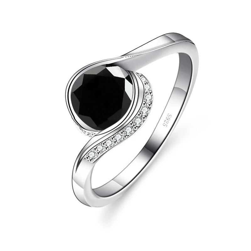 

Bague Ringen S925, чистая инкрустация, 1 карат, цвет D, муассанит, серия женских сумок с простым закрытым кольцом 1ct（No.9） чёрный