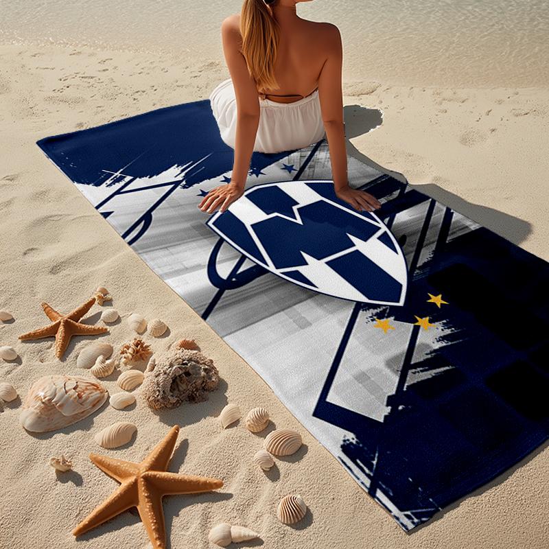 Football Club Emblem Beach Towel, Super Soft Microfiber, Gift for Her/Him, Birthday, for Pool, Beach, Travel, Home Decor Fan Gifts