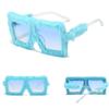 Hot-selling ruffian plush large frame thin sunglasses women's European and American fashion personalized cat eye sunglasses