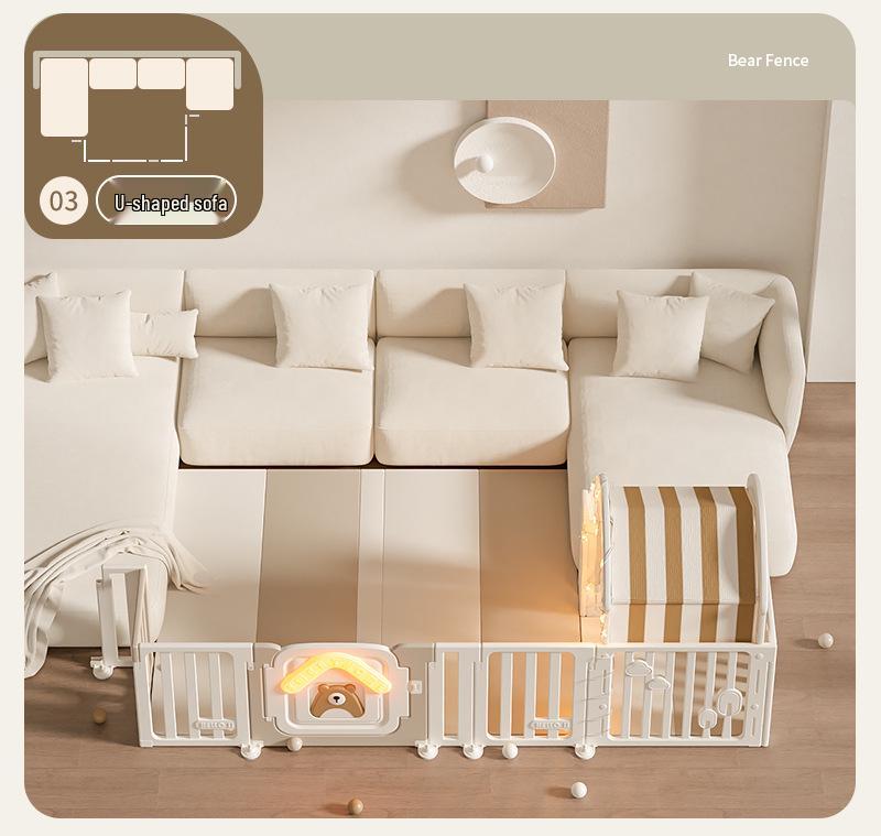 Three-Sided Baby Sofa Rail and Crawling Mat for Indoor Play