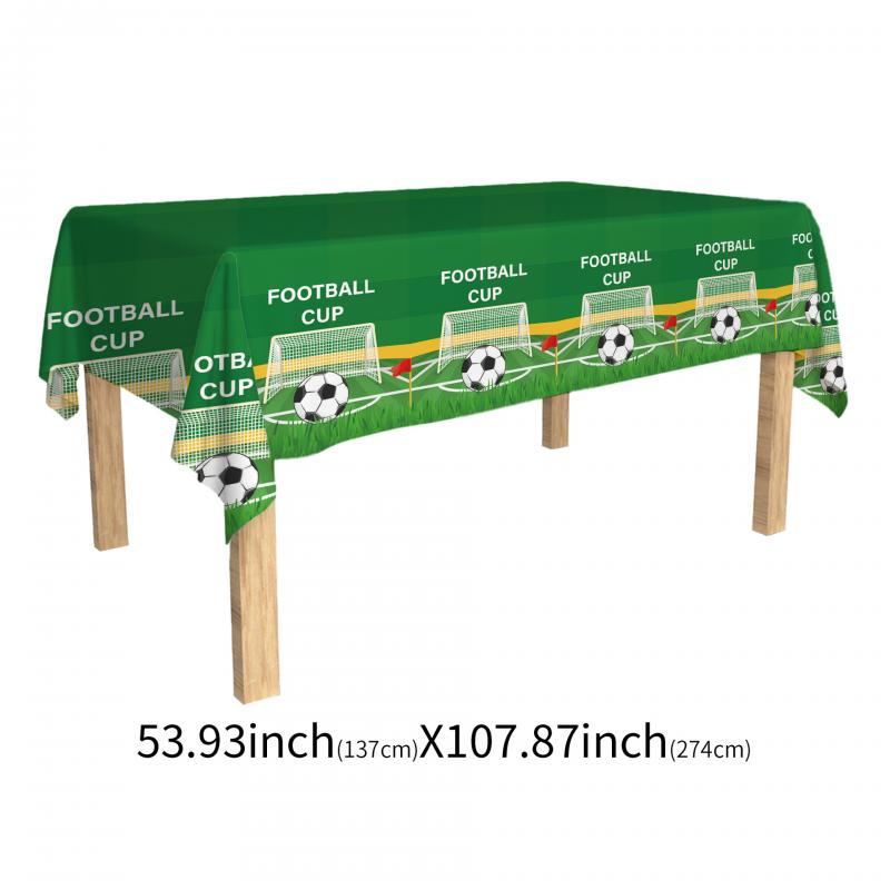 World Cup Party Decorations Set, Disposable Paper Plates Cups Banner Tablecloth, Soccer Theme Birthday Party Supplies