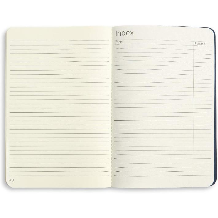 Blue Summit Supplies Executive Journals, 3 Pack Journal Set with Lined Paper, Lightweight Travel Journal with Dark Blue Linen Cover, 6” x 9”, 64