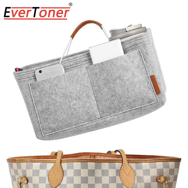 EverToner Filz-Tascheneinsatz Handtasche Für LV Neverfull Organizer Tasche in Tasche Organizer mit Griffen