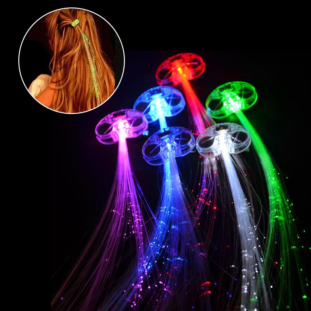 1PC LED Glowing Hair Clips For Women Fashion Luminous Hair Braid Girl's Hairpin Hair Decor Headwear Barrettes Hair Accessories