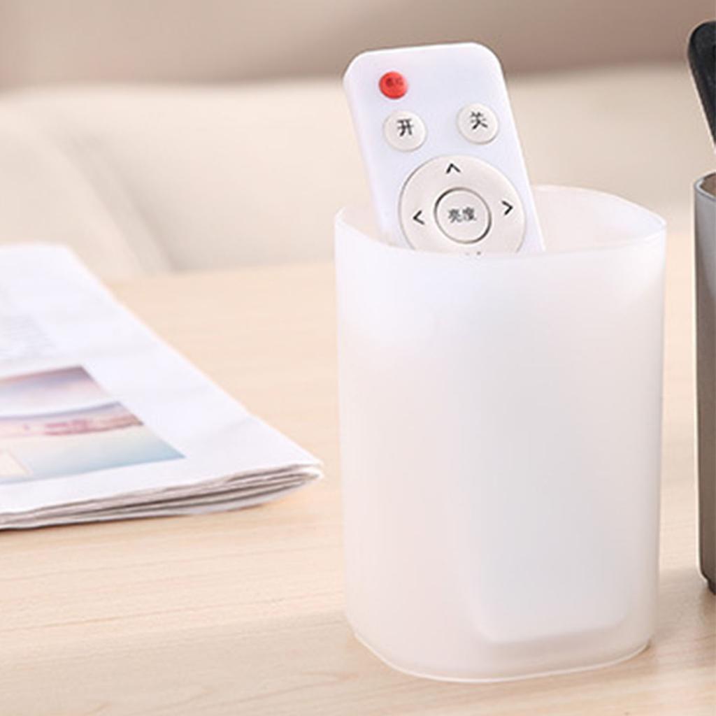 Pen Holder Transparent Frosted Finish Pencil Holder Space Saving Multifunctional Pen Holder Cup for Desktop School