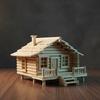 DIY Bambus-Wohnhaus-Bausatz Kreatives Geschenk Bastel-Bausatz Gemütliche Atmosphäre Kleines Holzhaus