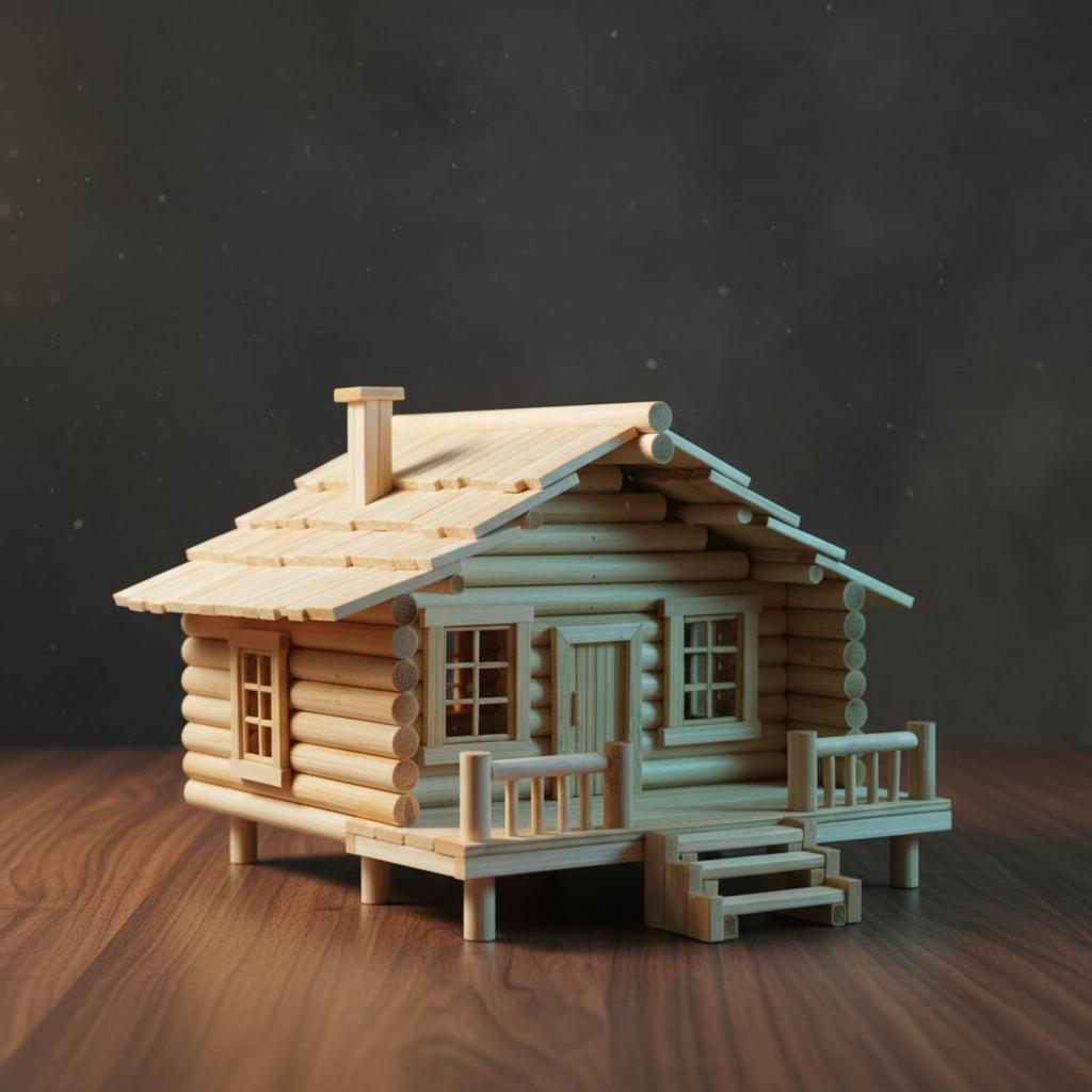 DIY Bambus-Wohnhaus-Bausatz Kreatives Geschenk Bastel-Bausatz Gemütliche Atmosphäre Kleines Holzhaus