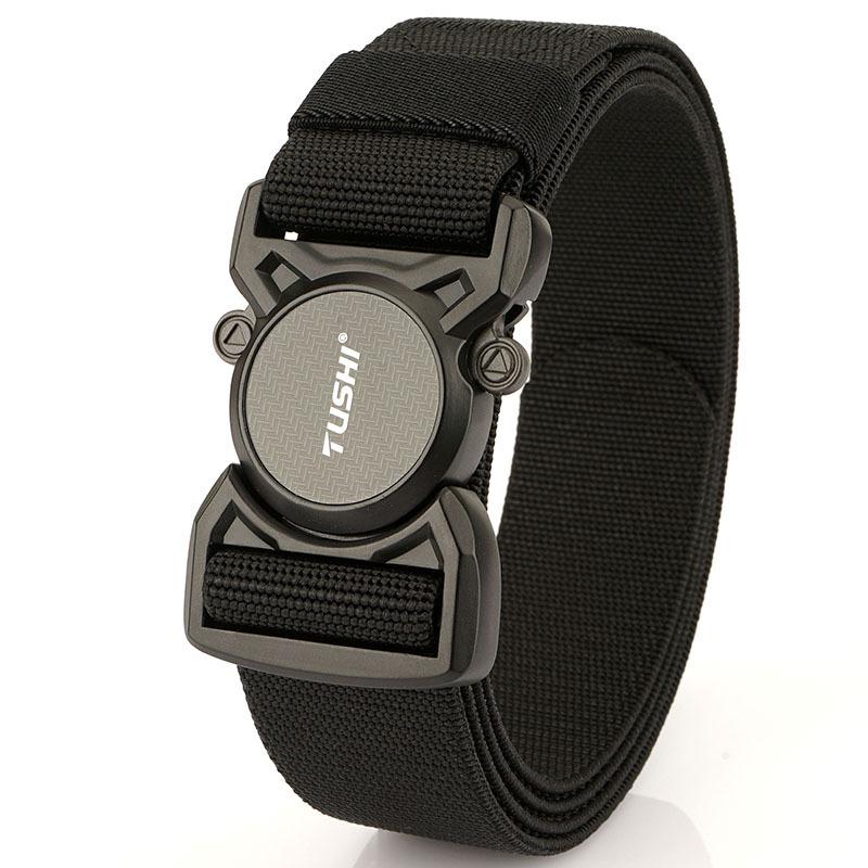 Nový taktický elastický opasek s rychloupínací sponou, ležérní pracovní opasek pro venkovní trénink, pánský opasek