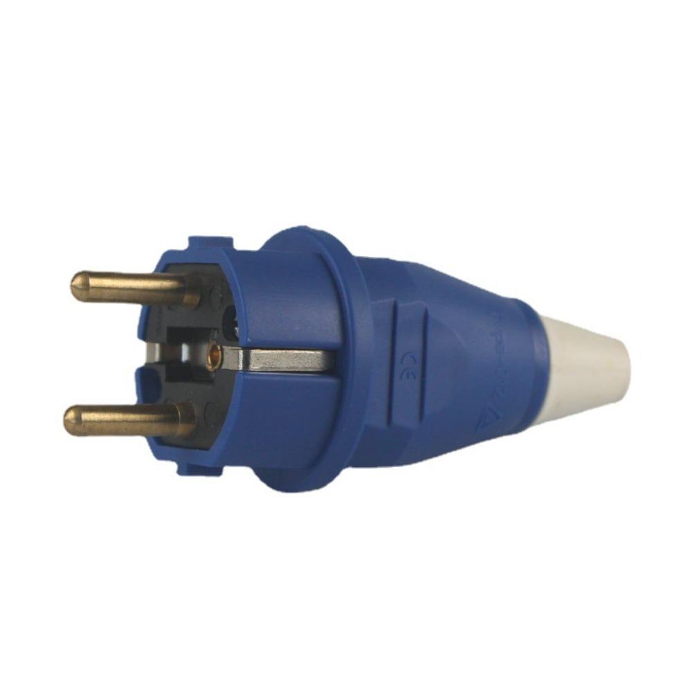 2 Pin 16A Industrial Connector Single Phase EU Standard Plug Waterproof Fitting  Outdoor Equipment