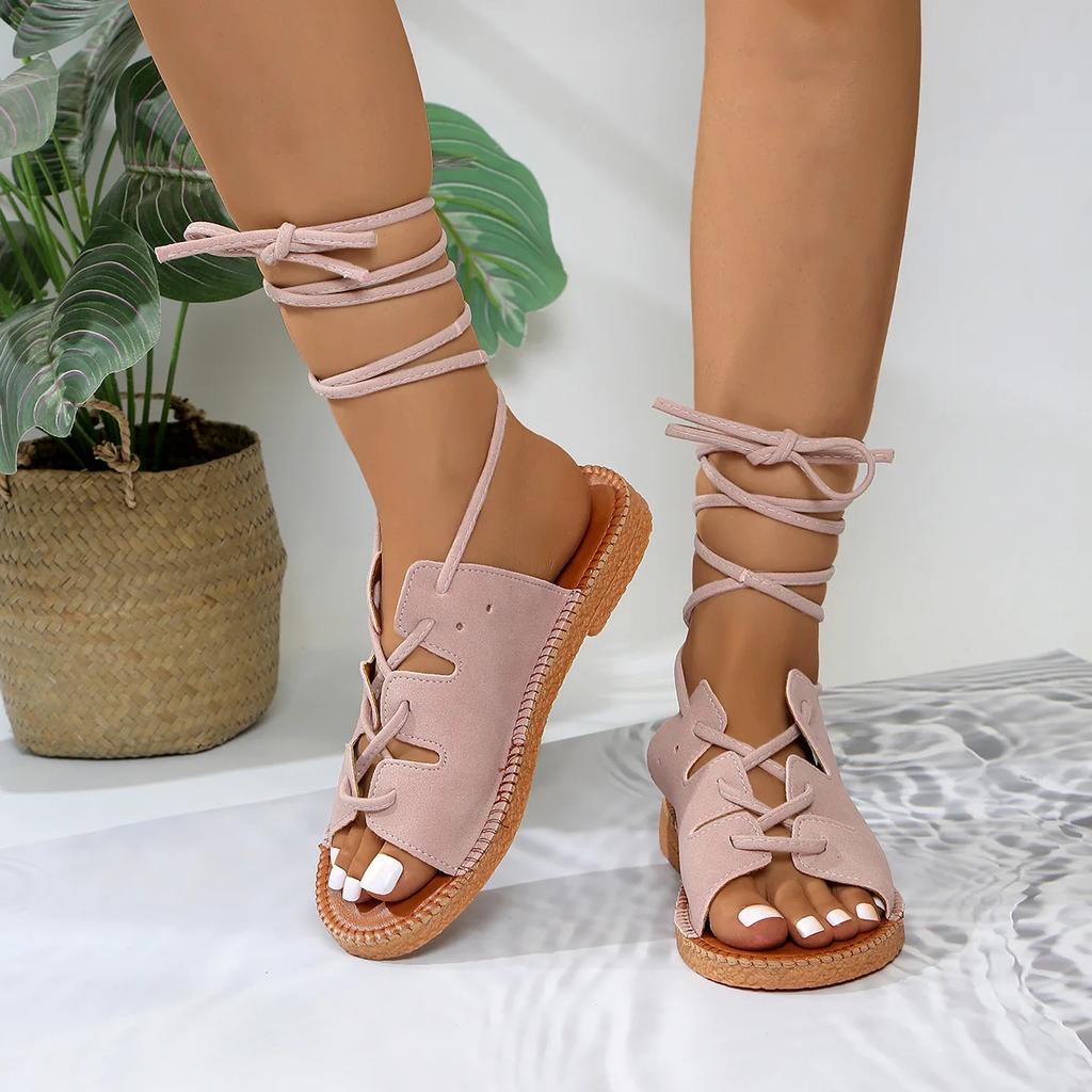 Fashion Women's Fashion Trends Anti-Slip Sandals 2025 Classic Wearing Comfortable Feet Naked Strap Roman Women's Shoes Zapatos De Mujer