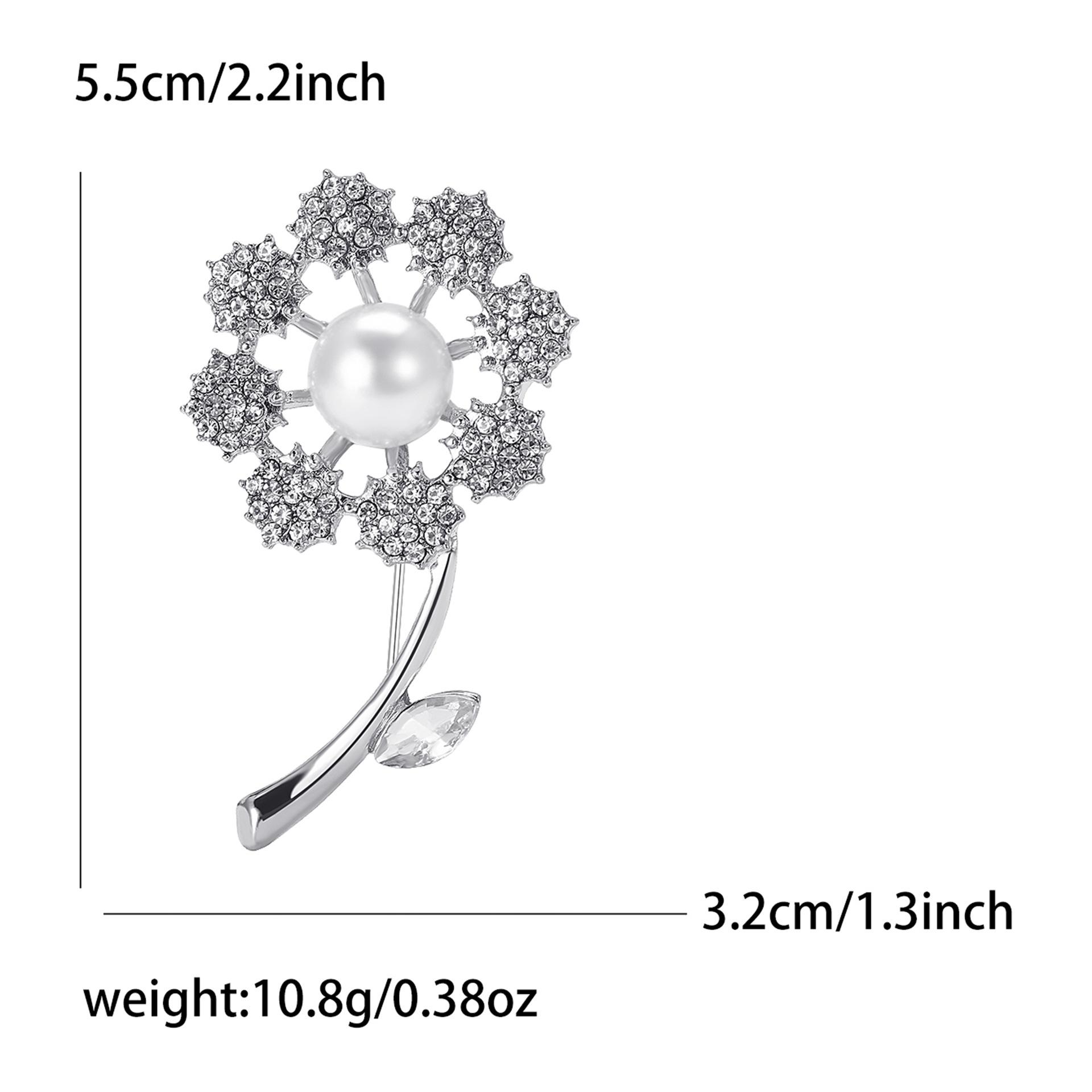 

Модная брошь в виде одуванчика из сплава со стразами, темпераментная простая шаль для костюма, брошь-украшение на булавке