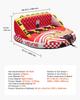 Towable Tubes for Boating, 4-Rider Inflatable Towable Tube for Boat to Pull, 308 kg Capacity Water Sports Boating Tubes - with Full Nylon Cover, Dual