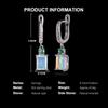 Luxury 925 sterling silver earrings natural OCT 6*8mm opal real gemstones fine jewelry for women's anniversary and birthday gift