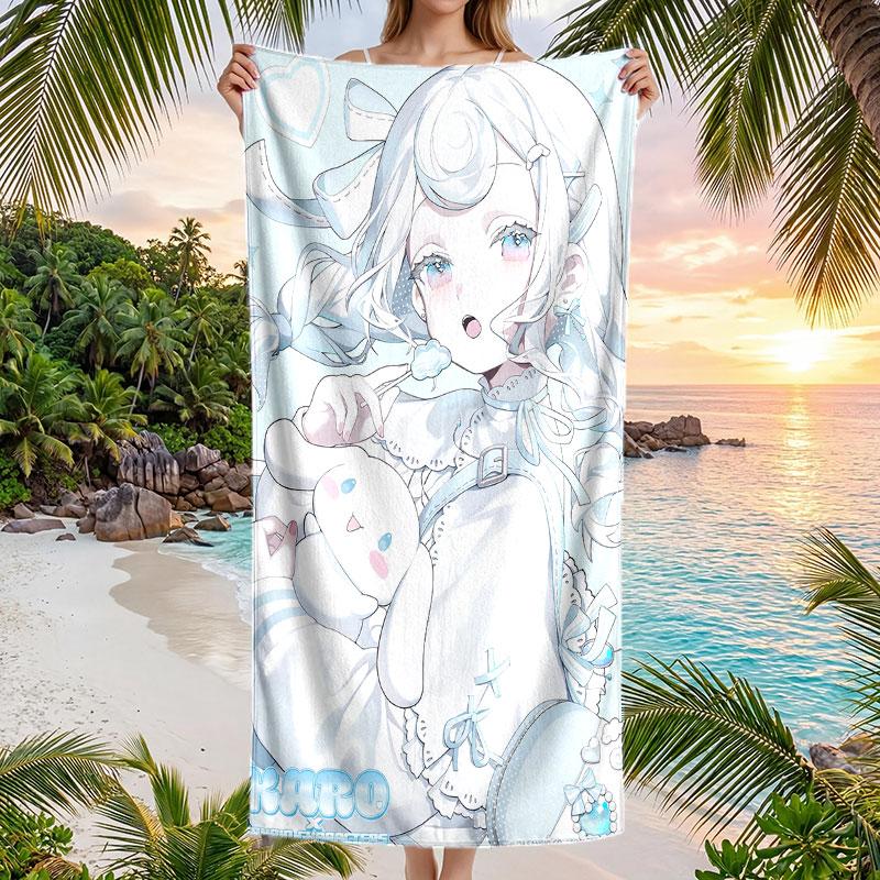 Large Beach Towel Quick Dry Absorbent Towel For Beach IndoorCinnamoroll
