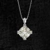 Gica Gema High Carbon Diamond Necklaces 925 Sterling Silver 11*11mm Pendant Unique Design Romantic Fine Jewelry Wedding Party Gifts New Trend