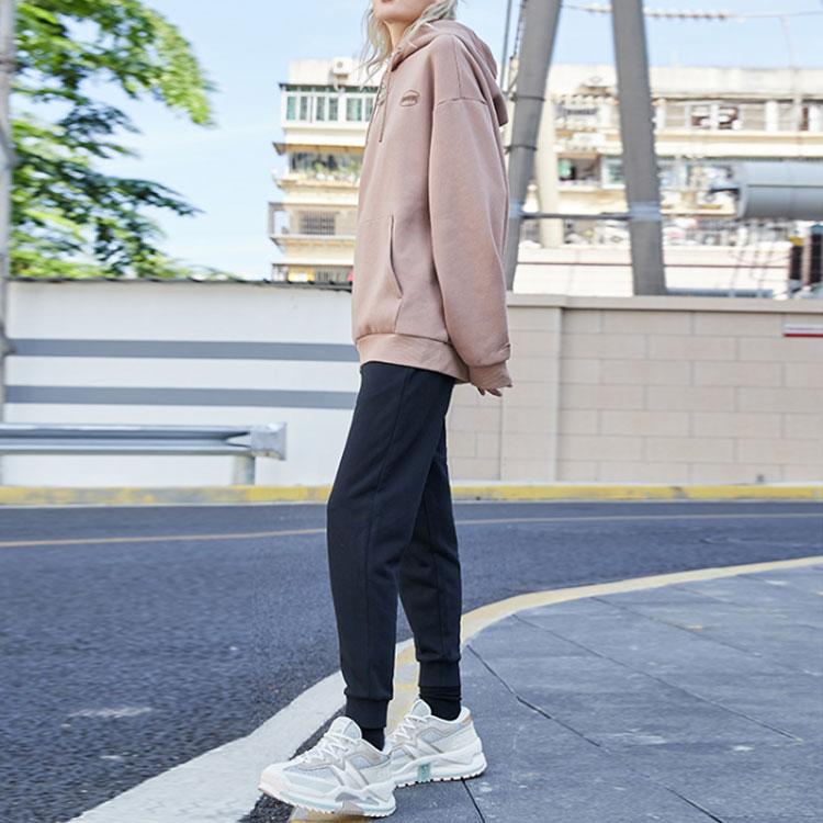 Li Ning Sports Fashion Series Casual Knit Joggers Women Bottoms Black AKLSG52-1